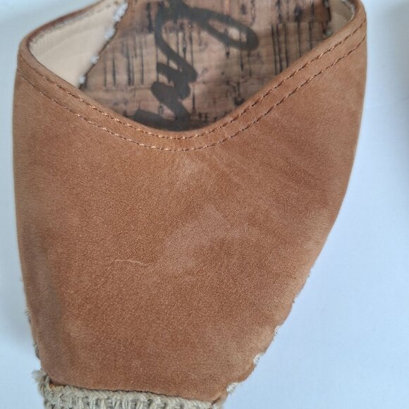 Sam Edelman Patsy suede wedge strap sandals size 8 - Picture 5 of 9
